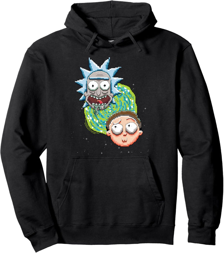 Rick and Morty Pixelated Portal Pullover Hoodie