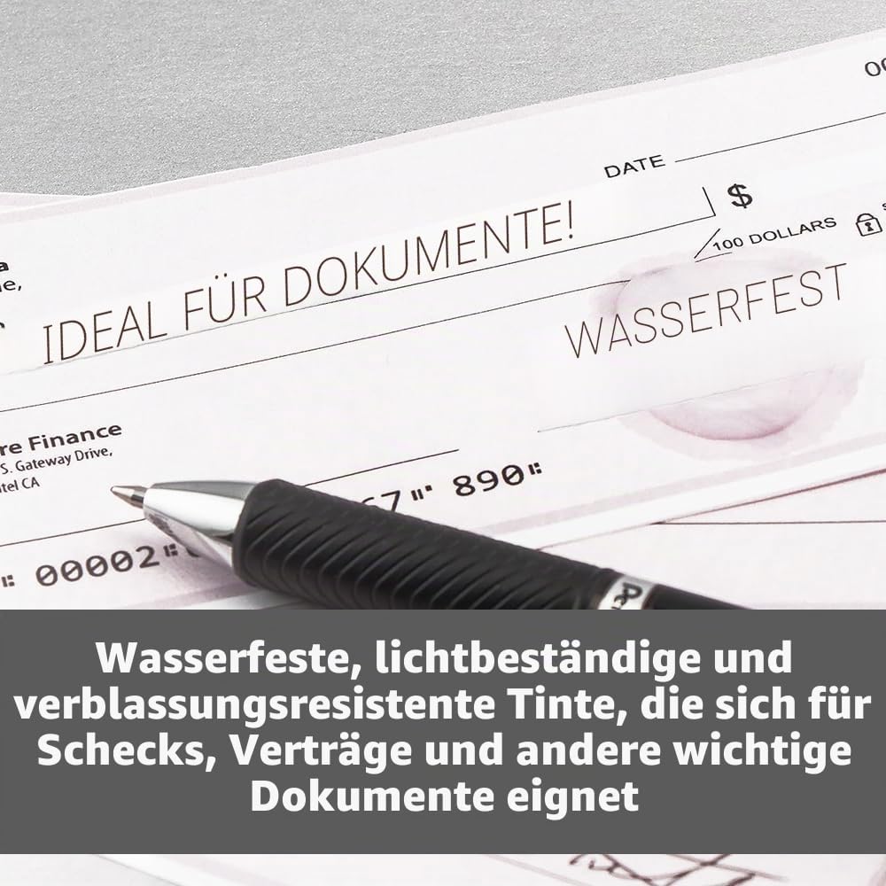 Pentel BLP77-CX EnerGel Xm Dokument mit Druckmechanik Wasserfeste, 12 Stück, blau 12 blau, 12 blau