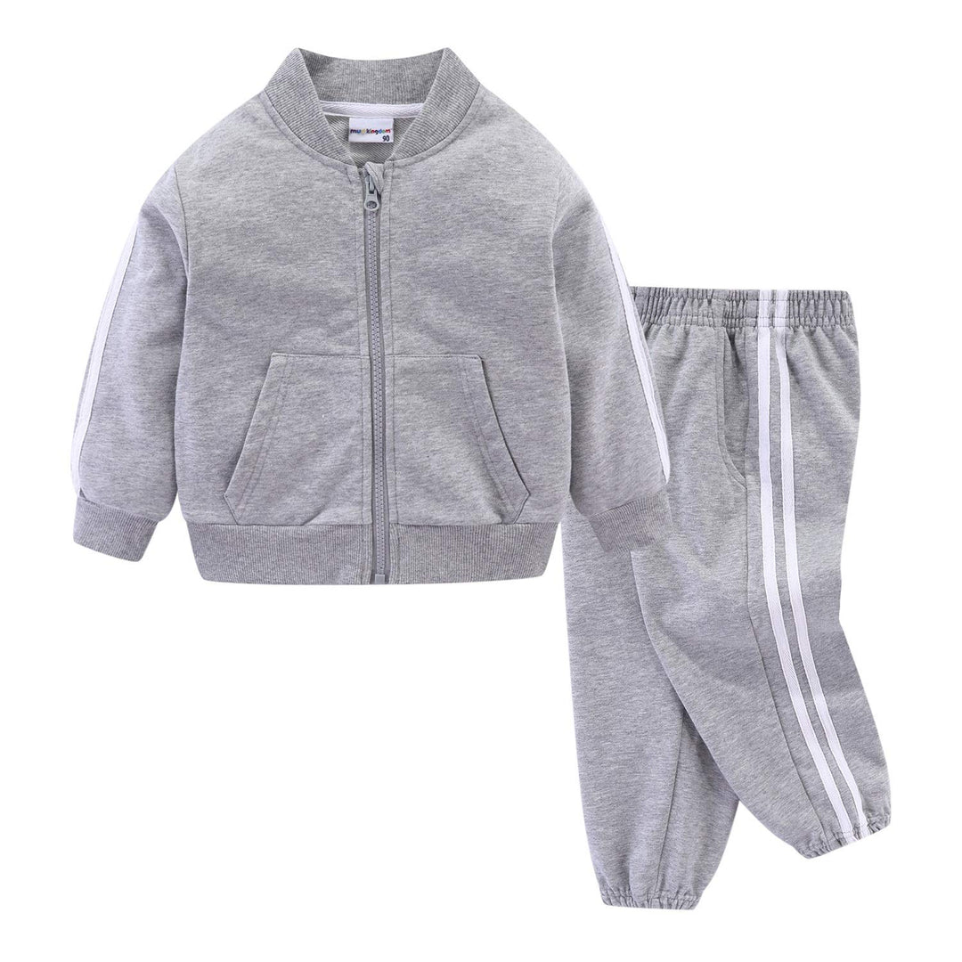 Mud Kingdom Kleine Jungs Jogger Set Langarm-Freizeitoberbekleidung Lässiges Grau 2 Jahre, Lässiges G