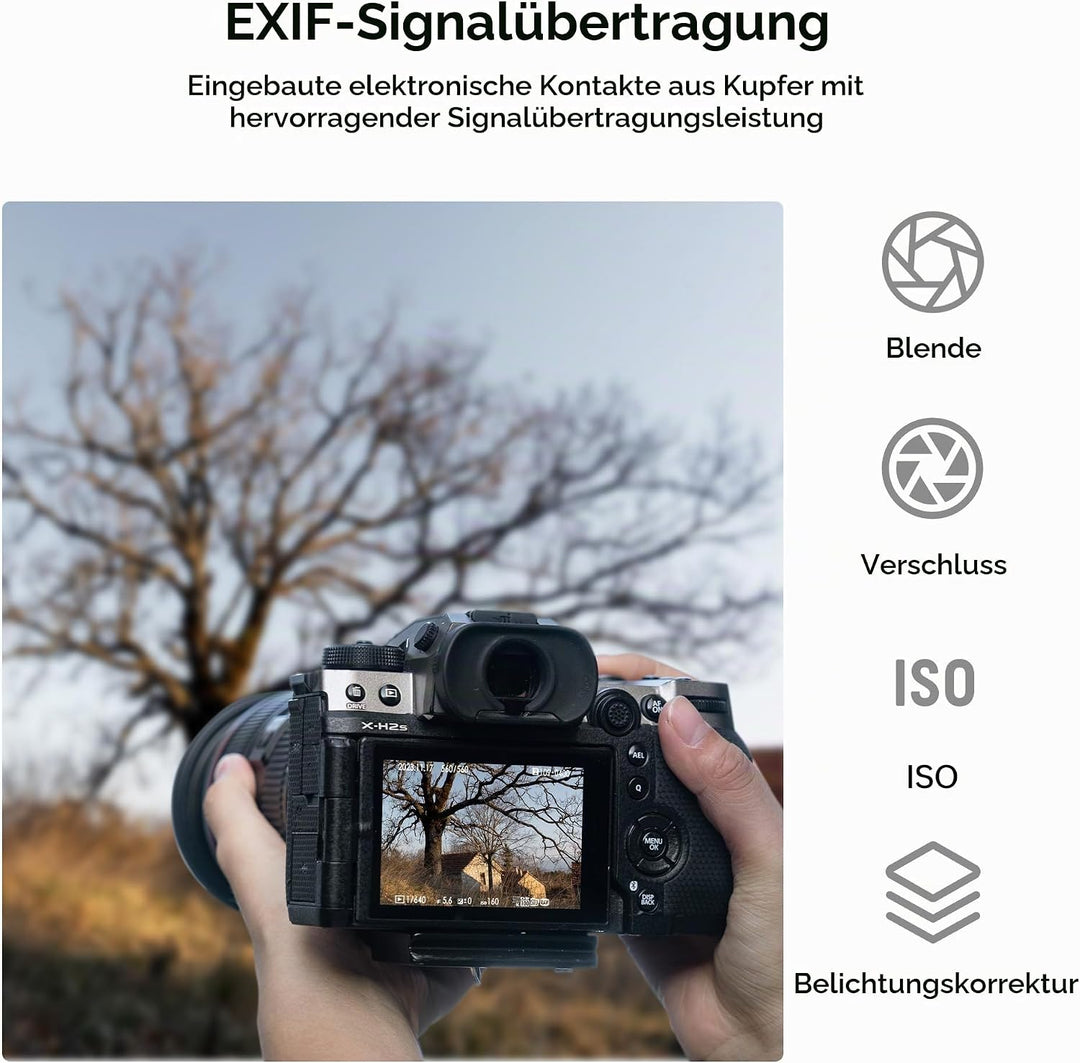 VILTROX EF-FX1 Pro Autofokus Objektivadapter Objektiv Konverter mit Blendensteuerung Kompatibel mit