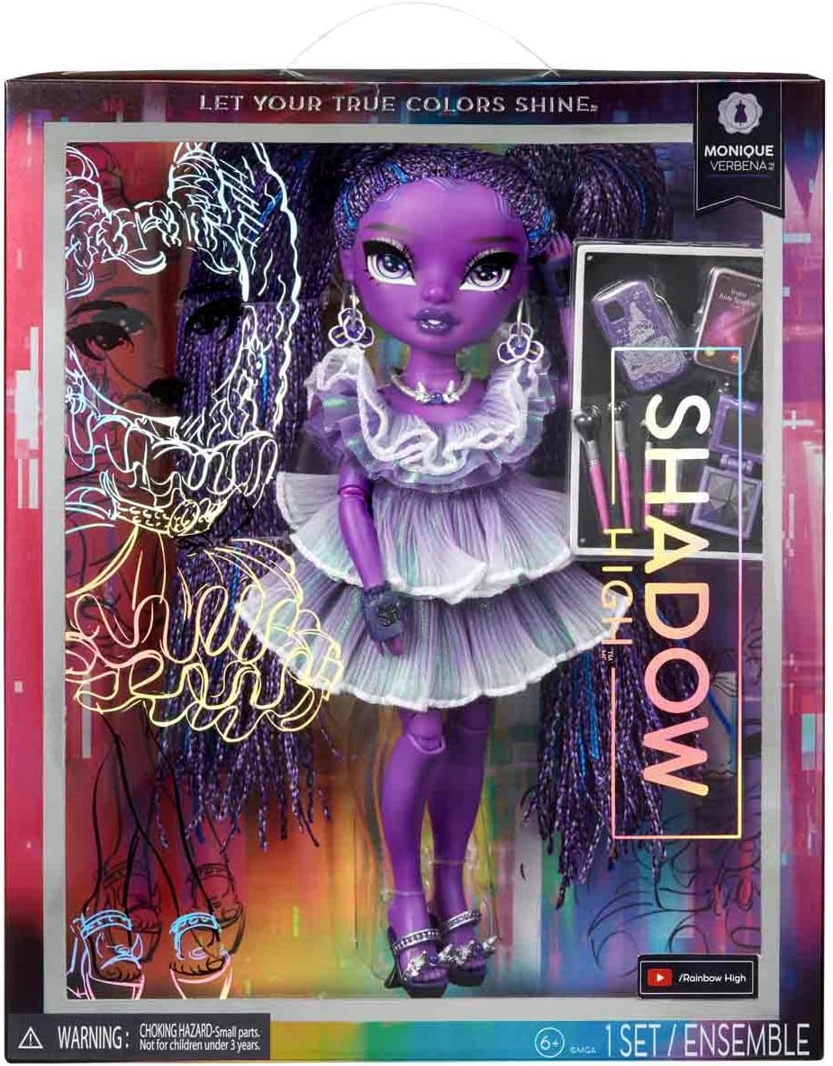 Rainbow High Shadow High - Monique VERBANA - Lila Modepuppe mit modischem Outfit und mehr als bunten