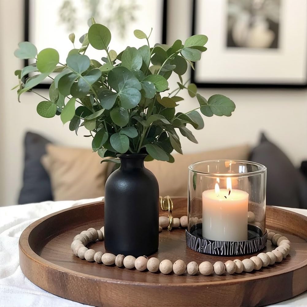 6er-Pack kleine Schwarze Vasen - Moderne Boho-Vasen für Trockenblumen, Tafelaufsätze in grossen Meng