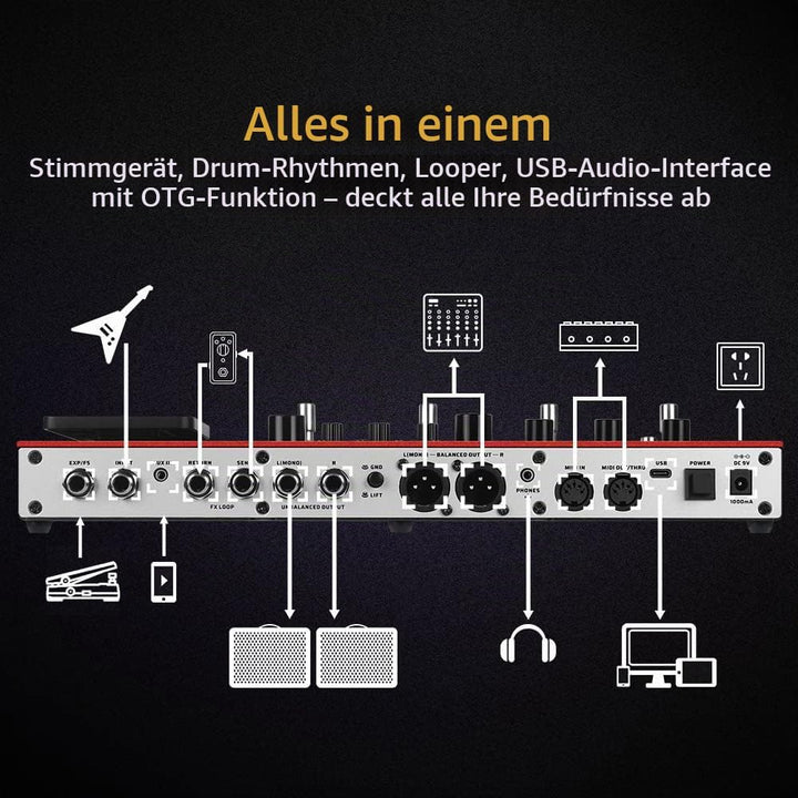 Valeton Effektpedal Multi-Effekte Gitarren Bass Prozessor Gitarren Bass Amp Modeling IR Cabinets Sim