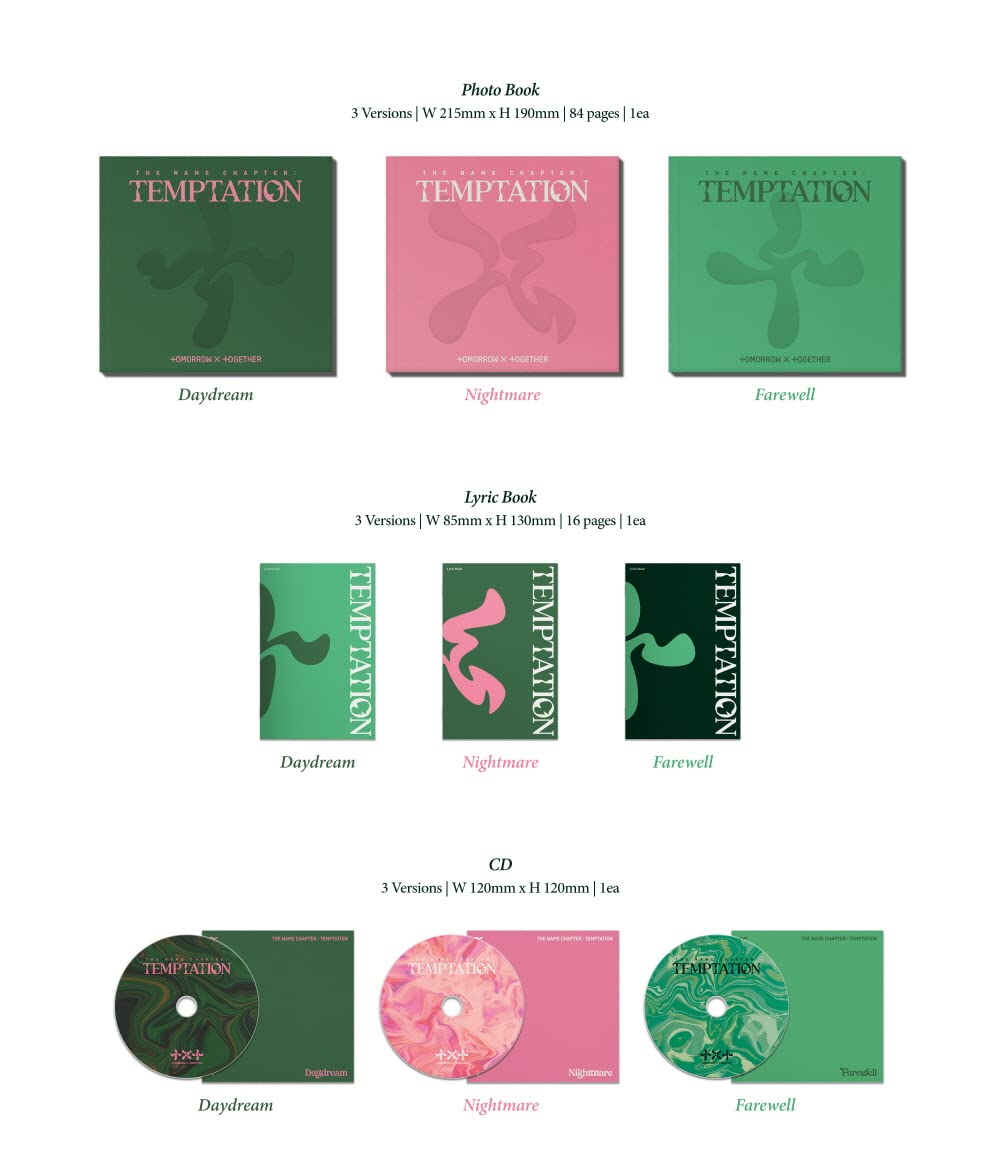 TXT - The Name Chapter : Temptation Album+Store Gift (Nightmare ver.), Nightmare Ver.
