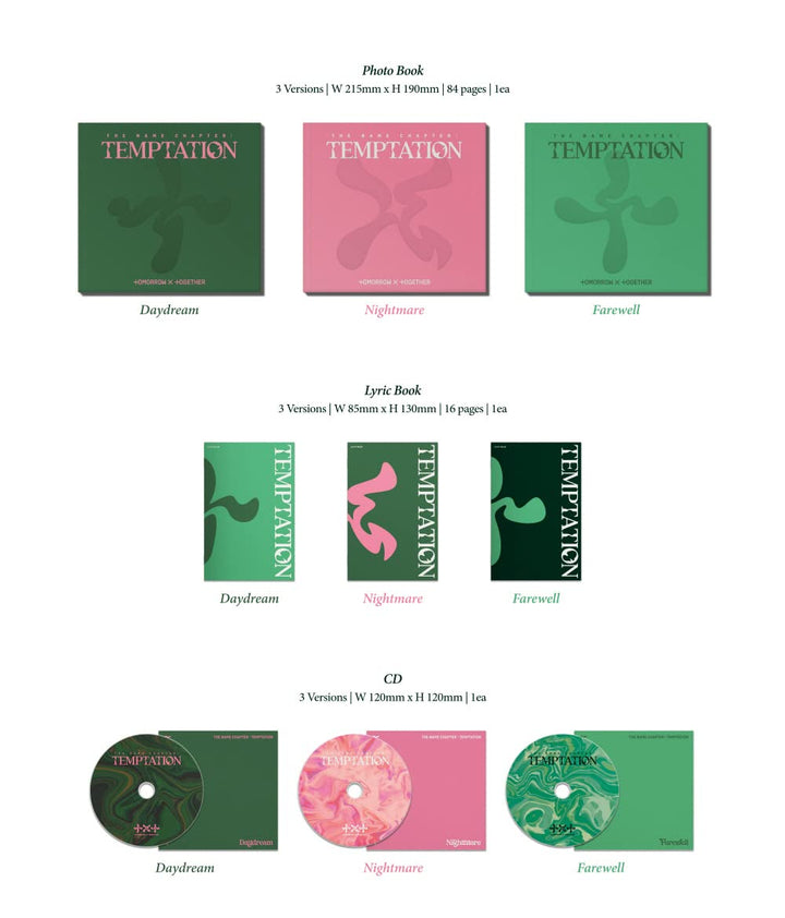 TXT - The Name Chapter : Temptation Album+Store Gift (Nightmare ver.), Nightmare Ver.