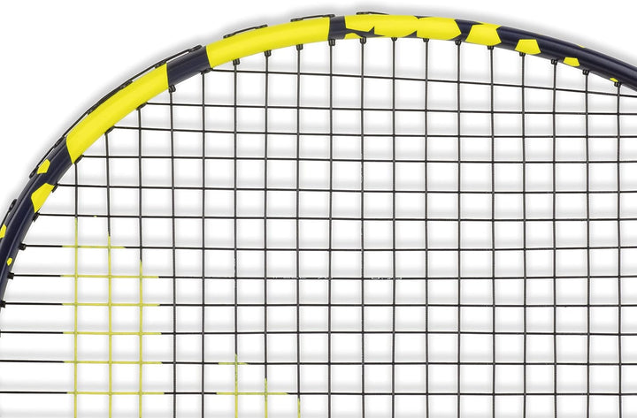 Babolat Power Light Badminton Schläger Allround Racket schwarz/gelb besaitet + inklusive Tragetasche