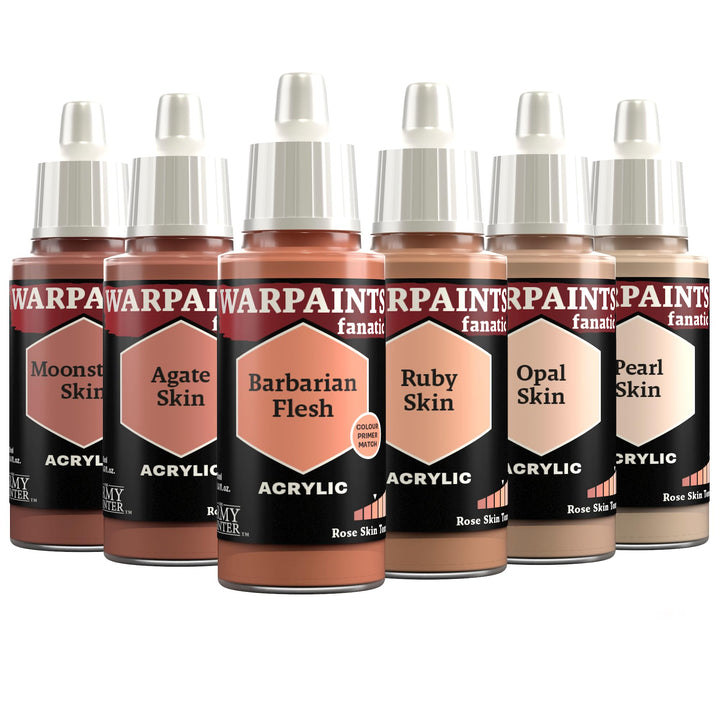 The Army Painter, Warpaints Fanatic Flexible Triad: Rose Skin Tones, 6 x 18 ml Acrylfarbe, Miniatur-