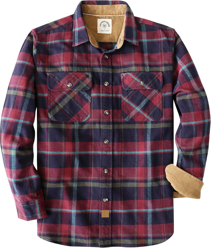 Dubinik® Flanellhemd Herren Button Down Kariert Baumwollhemd Freizeithemd Hemd Herren Langarm mit Zw