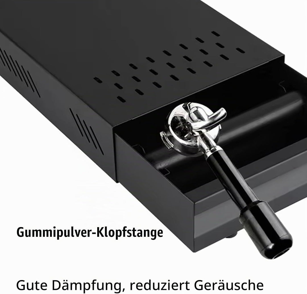 Kaffeesatz Abklopfbehälter für Siebträger, 35 x 25 x 8 cm Edelstahl Knock Box für Espresso Siebträge