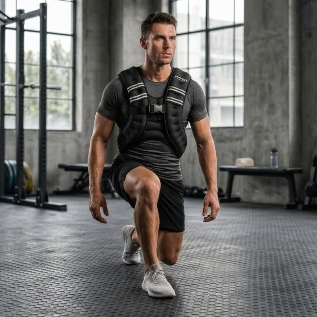 Gewichtsweste 10kg Herren Damen – Weighted Vest Verstellbar, Atmungsaktiv & Wasserabweisend, Trainin