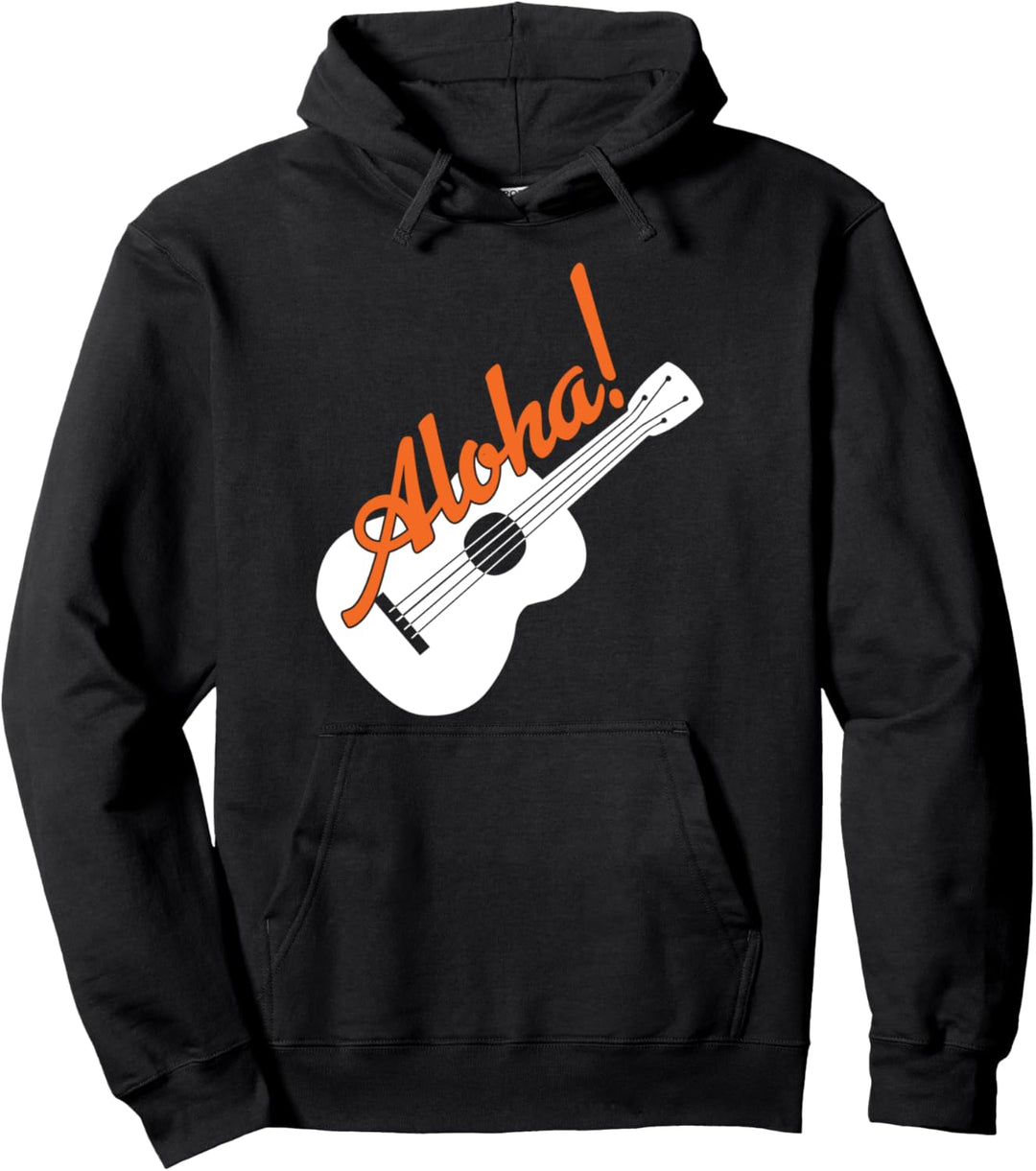 Aloha Hawaii Gitarrist Musikinstrument Uke Musiker Akustik Pullover Hoodie