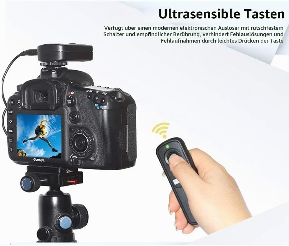 Pixel Kabellose Fernauslöser RW-221/N3 Kamera Funkfernauslöser Kompatibel mit Canon EOS R5 10D 6D-II