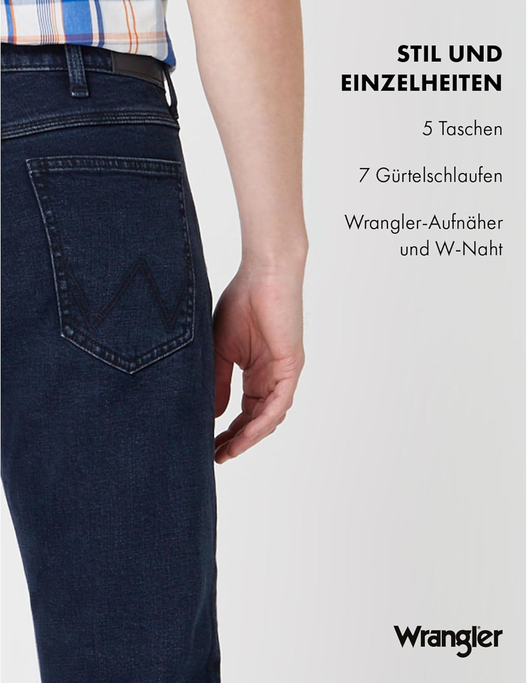 Wrangler Herren Jeans Regular - Mid Waist - Regular Fit - Blau Schwarz W30-W44 30W / 30L Blue Black,