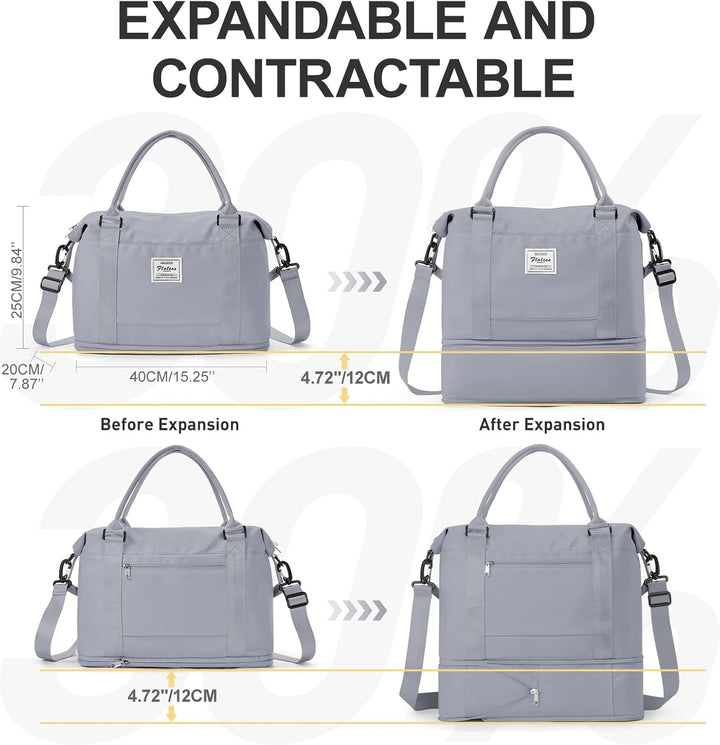 WEPLAN Reisetasche Damen Handgepäck Tasche Ryanair 40x20x25 für Flugzeug Airlines Sporttasche Reiset