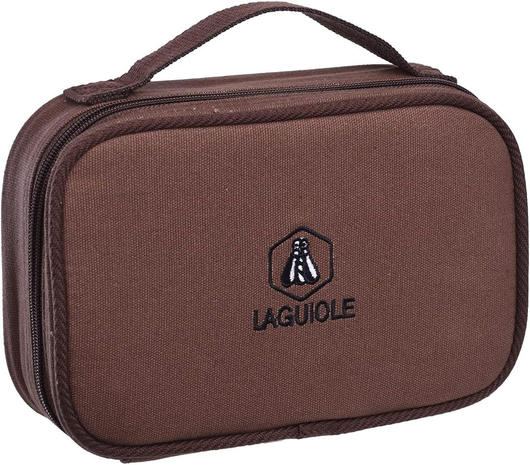 LAGUIOLE - Petanque Set Set besteht aus 6 Metall-Petanquekugeln, einem Wagenheber und einem Magnetku