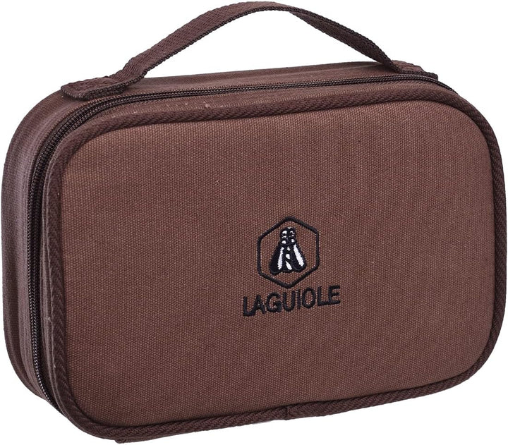 LAGUIOLE - Petanque Set Set besteht aus 6 Metall-Petanquekugeln, einem Wagenheber und einem Magnetku