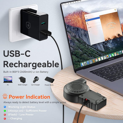 【Bürstenloser Motor Mini 35000RPM】Reesibi C1 Elektrische Staubgebläse mit LED-Licht, Professionelles