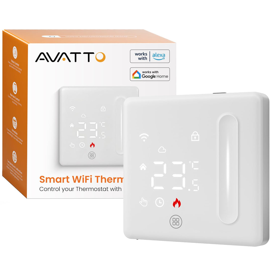AVATTO Smart WiFi Thermostat für Wasser Fussbodenheizung und Kombi-Wandheizkessel, programmierbarer