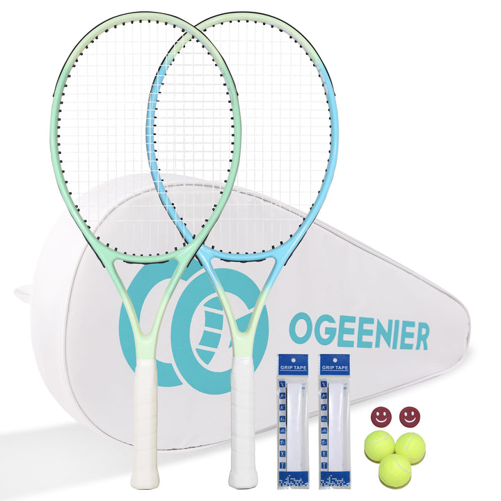 OGEENIER 27 Zoll 2 Player Tennisschläger Racket Set für Erwachsene Tennisschläger Damen Herren, für