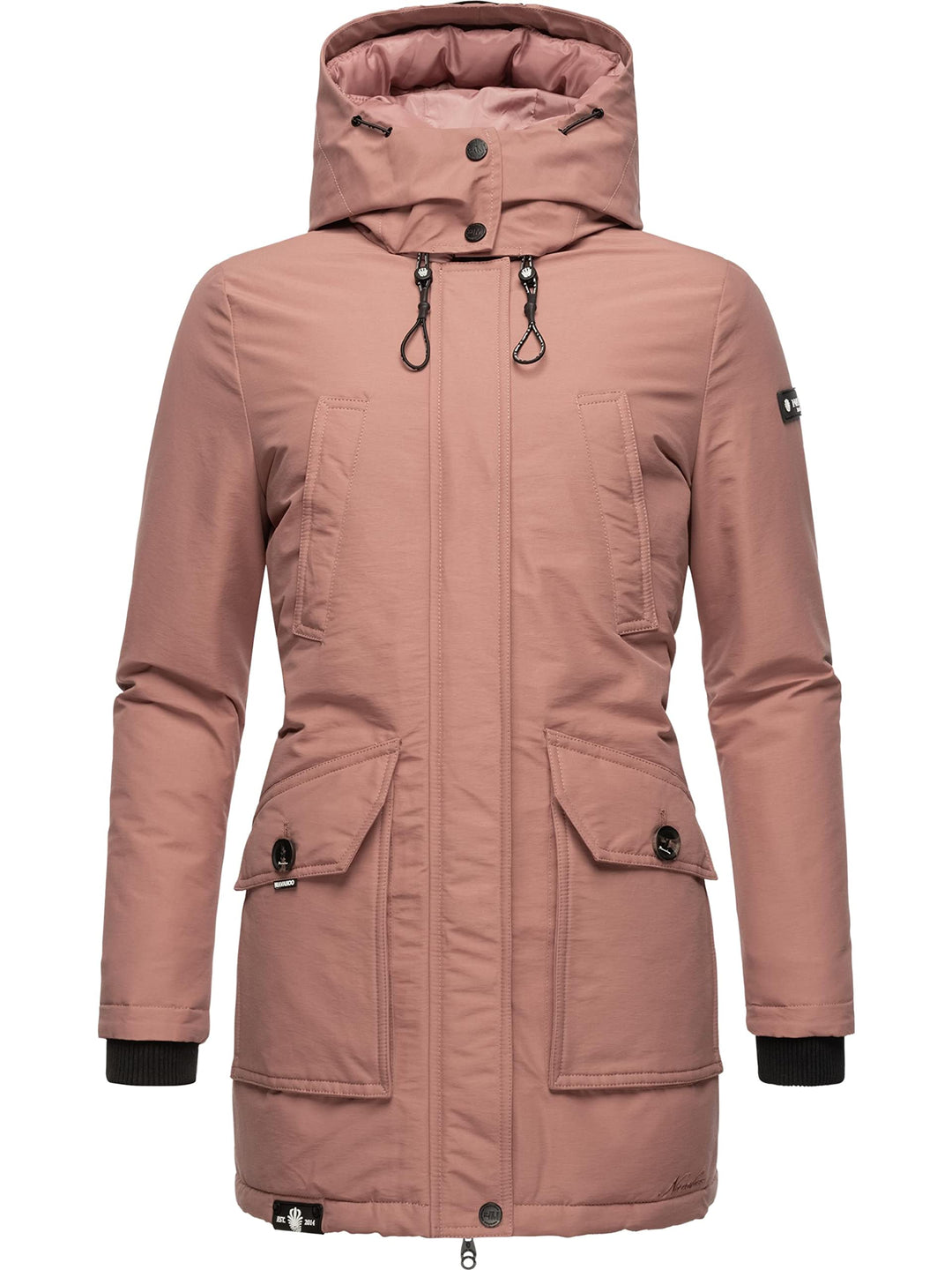 Navahoo Damen Warmer Winter Kurzmantel Blizzardstorm XS-3XL XS Terracotta, XS Terracotta