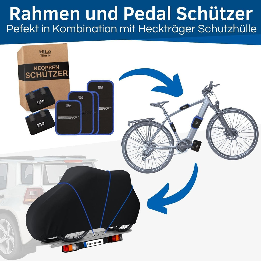 HiLo sports Fahrrad Rahmen- und Transportschutz Set - [4x Rahmenschützer & 2x Pedalschützer] - Für a