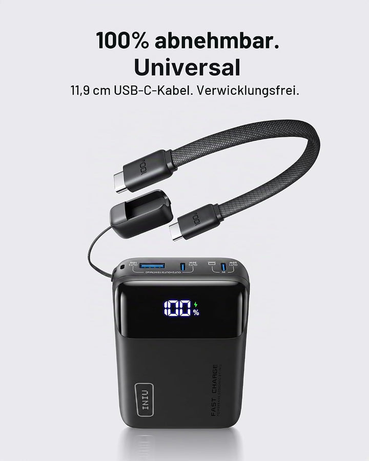 INIU Laptop Power Bank, Klein 65W PD3.0 20000mAh Hochkapazität Powerbank, USB-C EIN &amp; Ausgang Extern