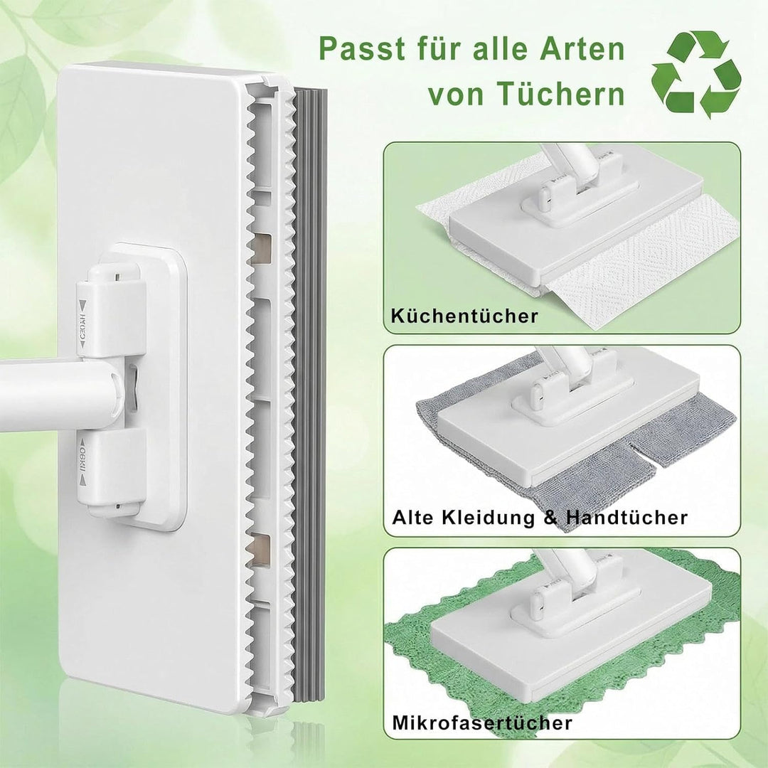 NEU Wischmopp mit Druck-Klemm-System Hygienischer 1-Knopf-Wechsel ohne Händewaschen Automatisches Kl