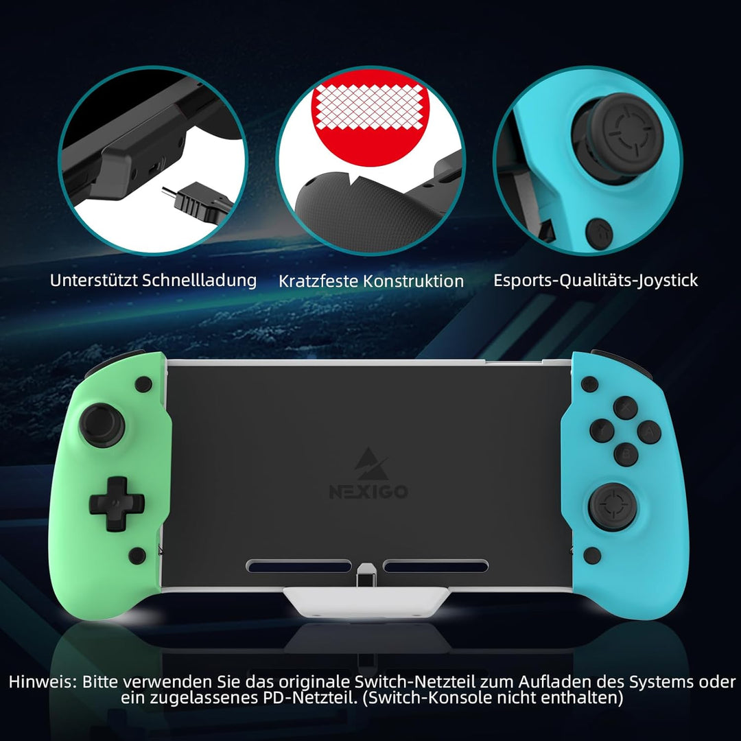 NexiGo Controller für den Handheld Modus, ergonomischer Controller für Nintendo Switch mit 6-Achsen-