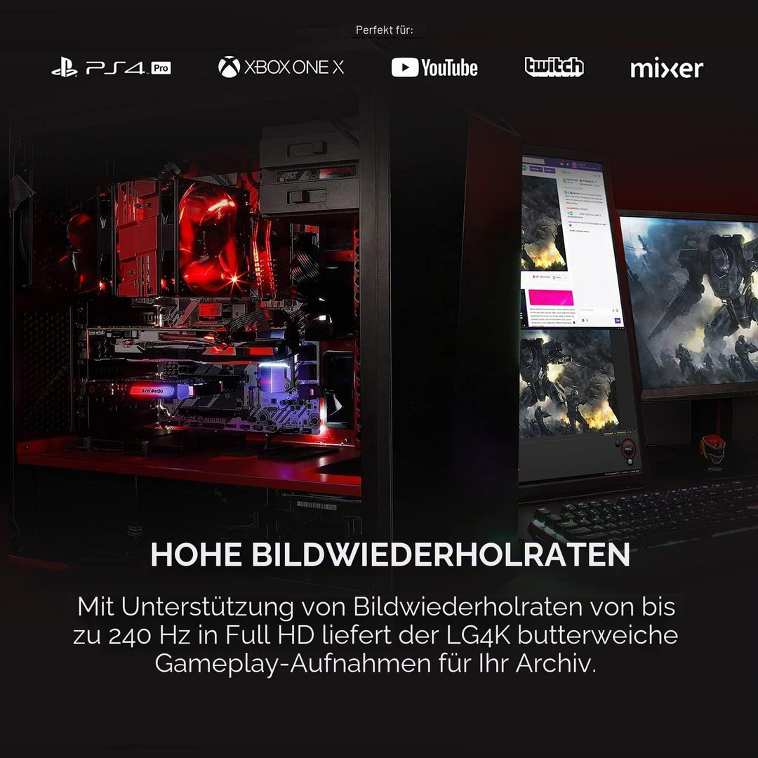 AVerMedia Live Gamer 4K – GC573 – Zum Aufnehmen von 4Kp60 HDR Inhalten – Ultra Low Latency – PCIe x4