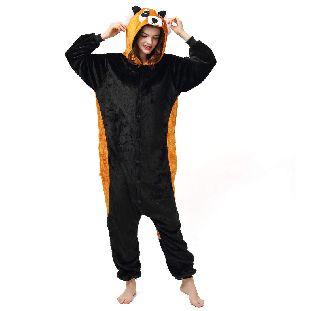 Katara 1744 (30+ Designs) Roter Panda-Kostüm, Unisex Onesie/ Pyjama-Qualität für Erwachsene & Teenag