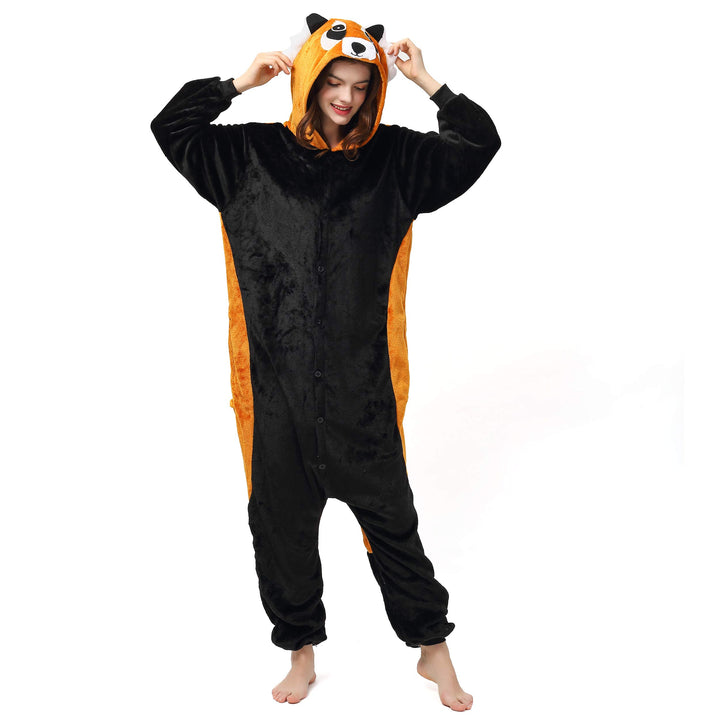 Katara 1744 (30+ Designs) Roter Panda-Kostüm, Unisex Onesie/ Pyjama-Qualität für Erwachsene & Teenag