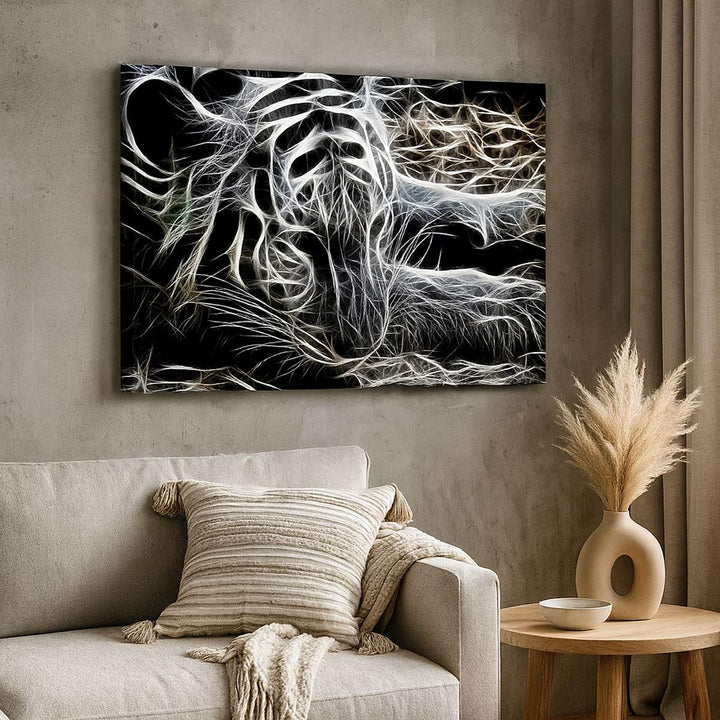 Bilder auf Leinwand Abstraktion modern Leinwandbild mit Rahmen 70x50cm Wandbilder Dekoration Wohnzim