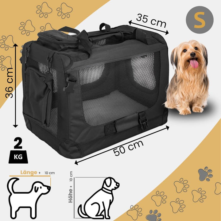 Faltbare Hundebox Transporttasche Transportbox Auto für Katze Hunde Grosse Kleine Box Bag Bed Decke