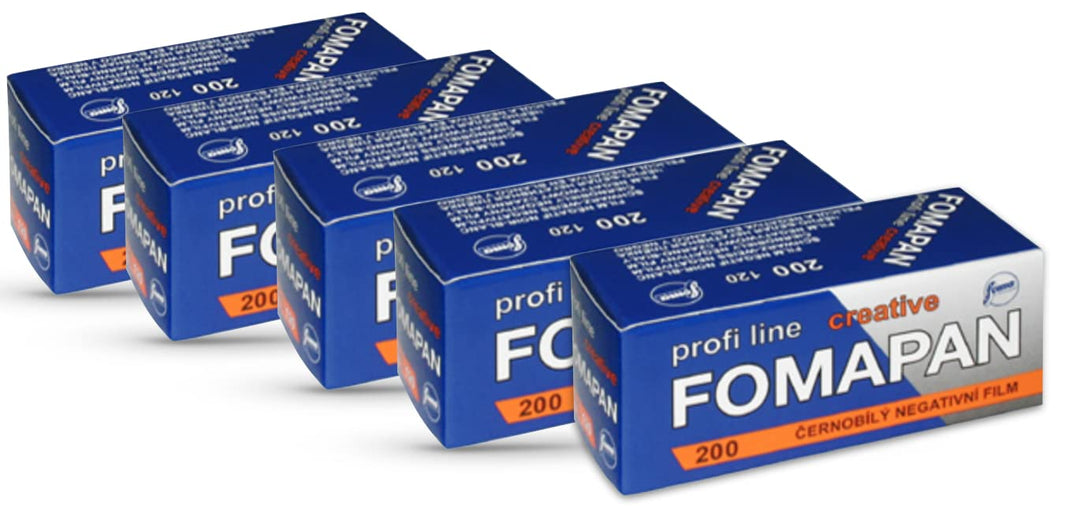Foma 5er Pack PAN Creative 200 Rollfim/Mittelformat /120 SCHWARZ/WEIss Kleinbildfilm, FO11361-5 Roll