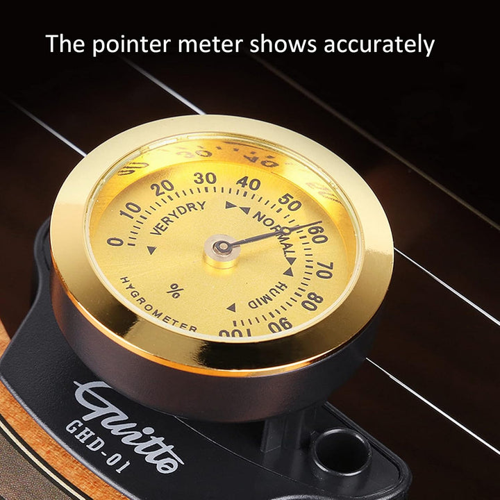 Gitarren Luftbefeuchter, 2 in 1 Hygrometer mit 100ml Tropfflasche für Akustikgitarren Konzertgitarre