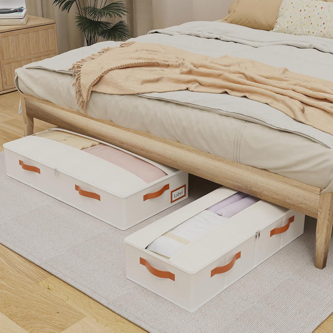 Yawinhe 3 Stück Unterbettkommode, Unterbett Aufbewahrungsbox Vliesstoff, Faltbare Aufbewahrungstasch