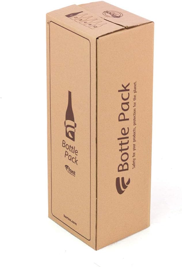 Packung mit 5 Versandkartons für Flaschen, Kapazität für 1 Flasche, mit interner Box, hoher Schutz,