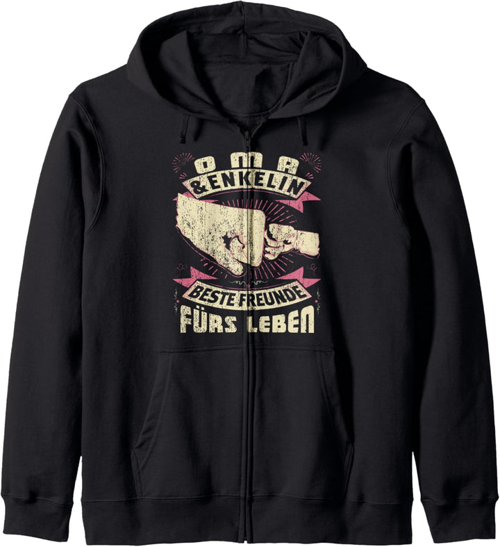 Oma Enkelin Partnerlook Grossmutter Muttertag Lustig Geschenk Kapuzenjacke