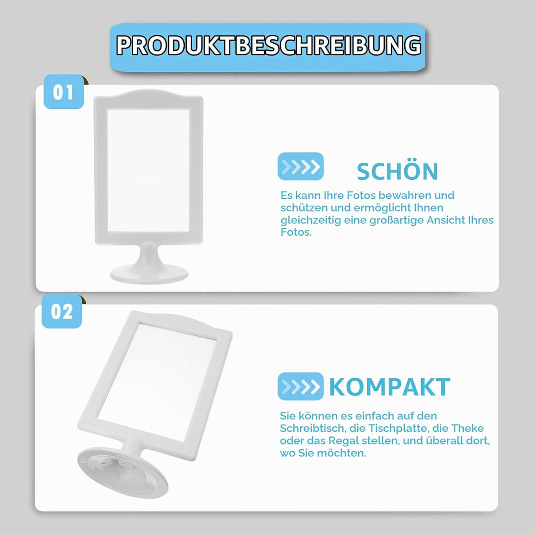DOITOOL 8 Stück Doppelseitiger Bilderrahmen Doppelseitiger Bilderrahmen Doppelseitiger Bilderrahmen