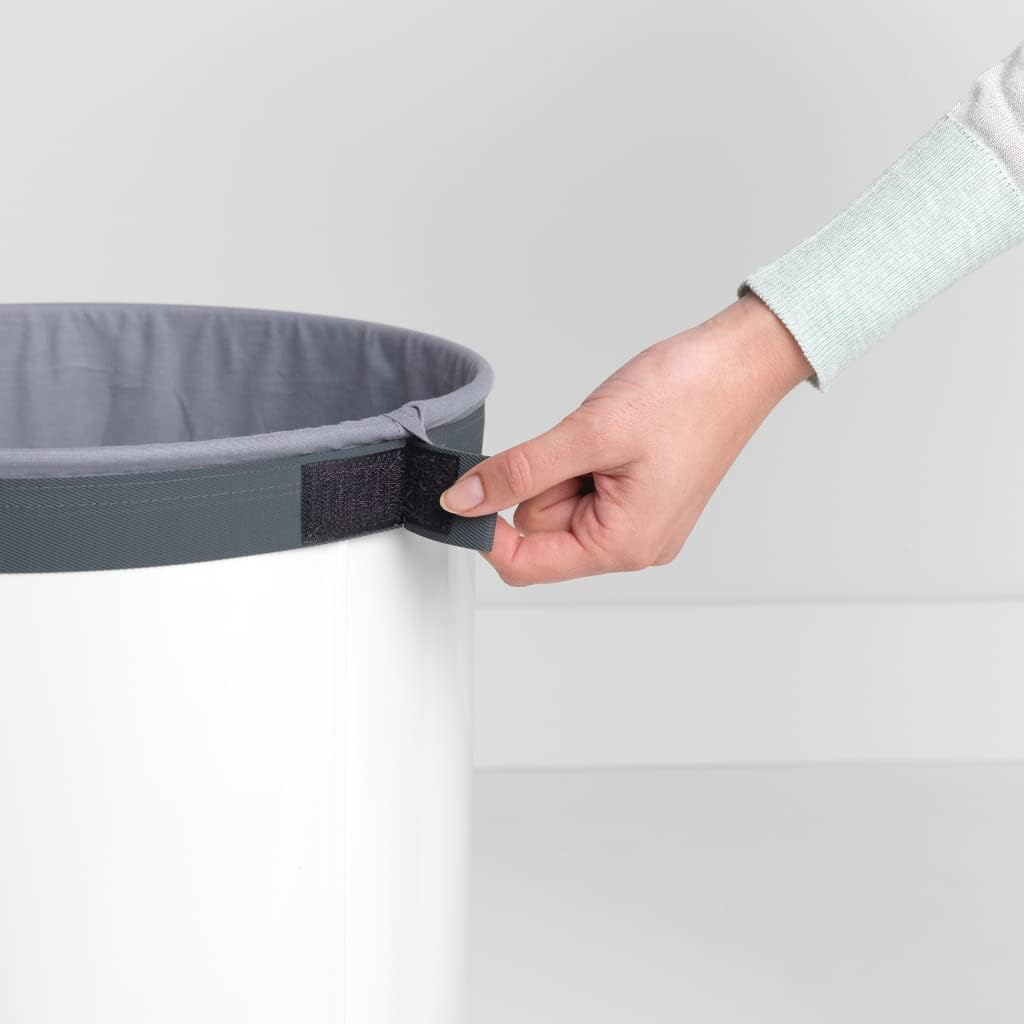 Brabantia - Wäschekorb - Quick-Drop-Öffnung - Perfekt sitzenden Baumwollwäschesack - Korrosionsfrei
