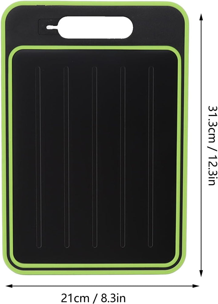 4-in-1-Auftautablett, Schneidebrett, Doppelseitiges Schneidebrett, Auftauplatte mit Spitzer Zum Auft