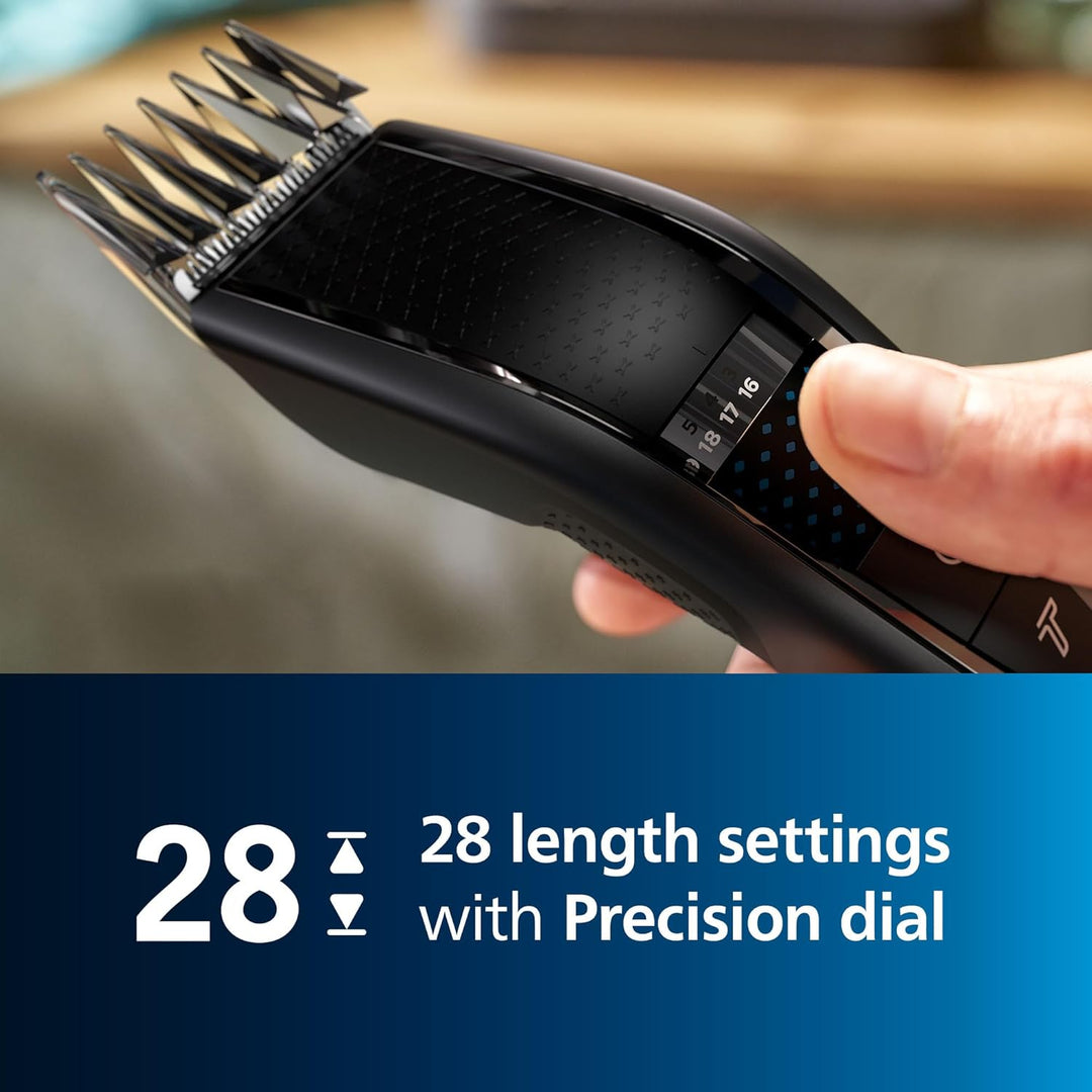 Philips Hair Clipper Series 7000 Haarschneider mit Trim-n-Flow-Technologie (Modell HC7650/15) mit 28