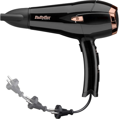 BaByliss Air Style 1000 Warmluftbürste mit Ionen-Technologie, 4 Aufsätze, AS136E, 1 Stück (1er Pack)