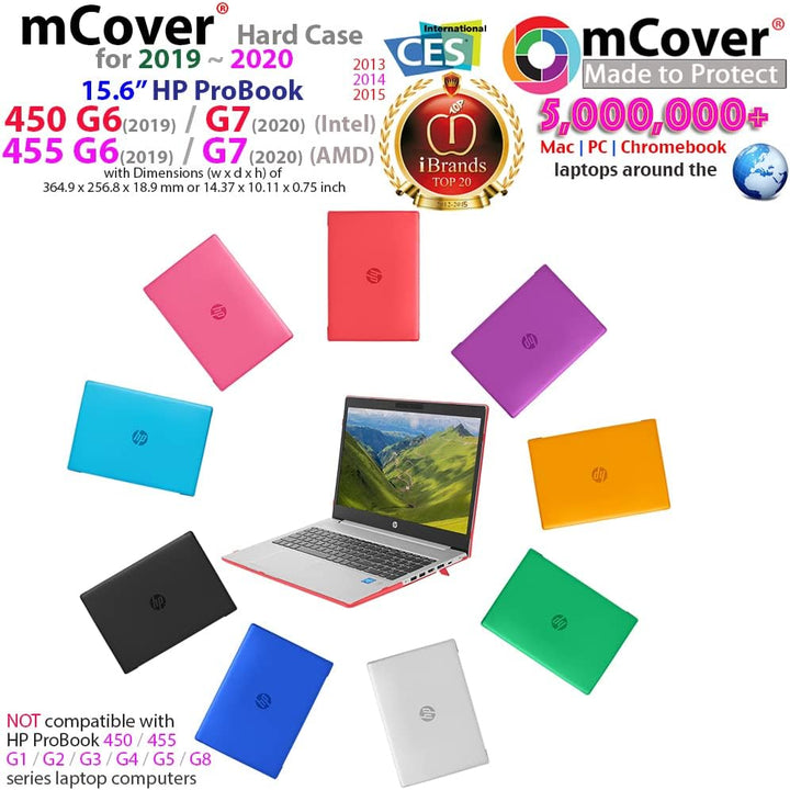 mCover Hartschale für 15,6 Zoll HP ProBook 450/455 G7 / G6 Serie (nicht kompatibel mit älteren HP Pr