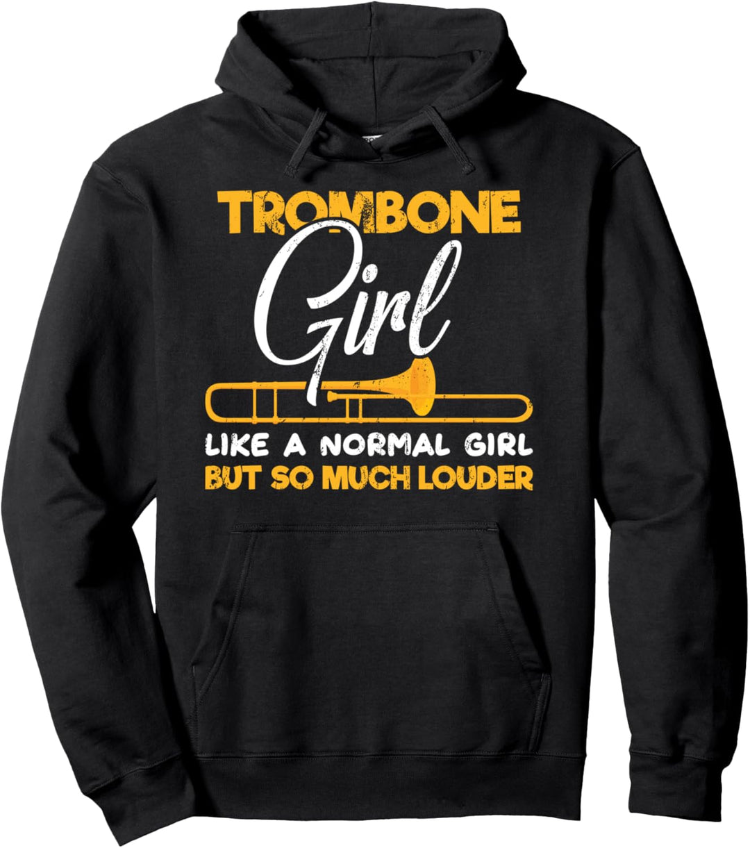Posaunist Mädchen Frauen Jazz Musik Geschenk Posaune Pullover Hoodie