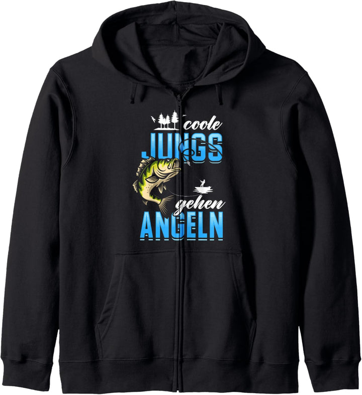 coole Jungs gehen Angeln Karpfen Hecht Mann Carp Fishing Kapuzenjacke