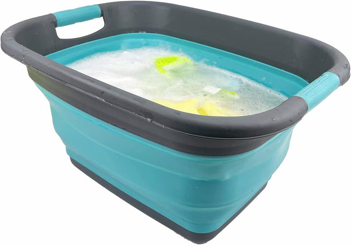 SAMMART 25L Zusammenklappbarer Wäschekorb/wanne - faltbarer Aufbewahrungsbehälter/Organizer-tragbare