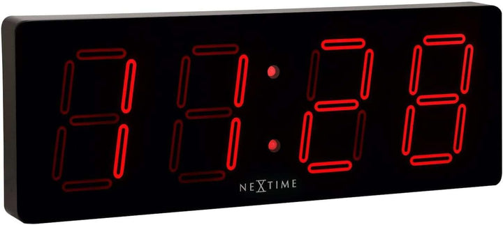 NeXtime NT3059 Big D Wanduhren, Metall und Kunststoff, Schwarz, 51.5 x 18 x 4.5 cm