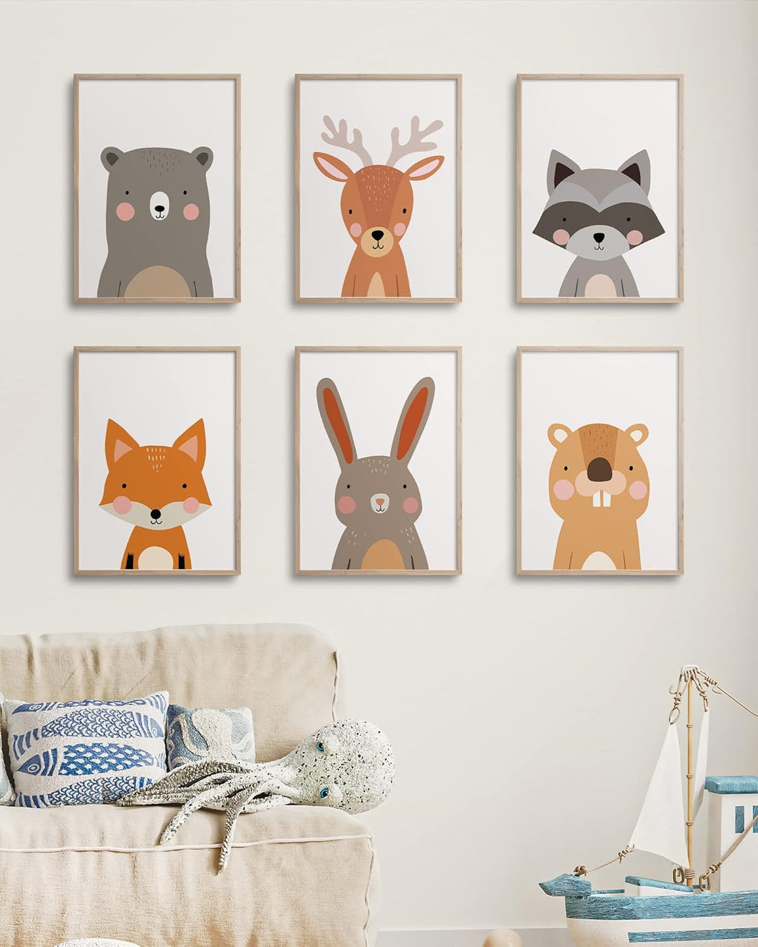 Hambient Poster Kinderzimmer - Bilder Babyzimmer Deko, Junge, Mädchen - Wandbilder, Kinderposter, De