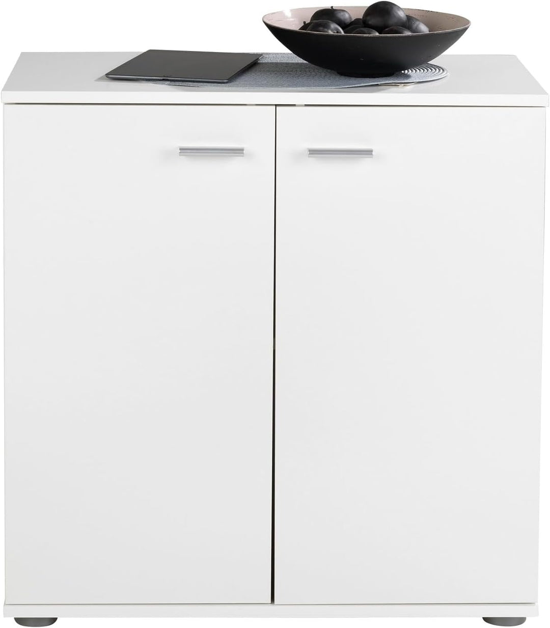 Home4You Kommode mit 2 Türen - Weiss matt - 71 cm breit - Sideboard Mehrzweckschrank